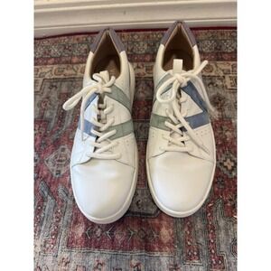 Vionic Simasa White Leather Nubuck Multi Color Fashion Sneakers Womens 11
